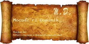 Mocsári Dominik névjegykártya