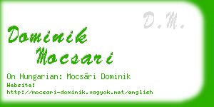 dominik mocsari business card