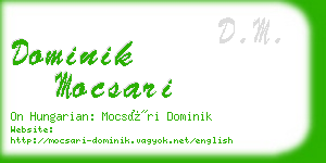 dominik mocsari business card